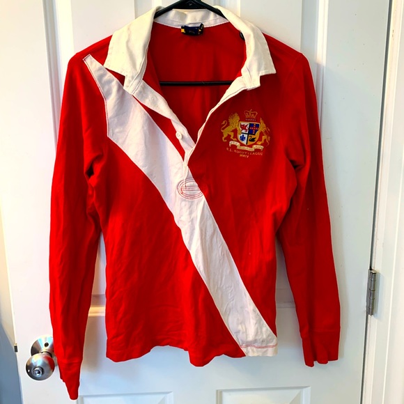 Ralph Lauren Tops Ralph Lauren Red And White Stripe Rugby Shirt